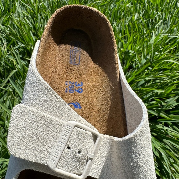 Birkenstock Arizona in White Leather Soft Footbed Size 39 US 8 - 8.5 - Picture 13 of 14